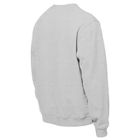 Men's New Era Gray Los Angeles Lakers Chenille Cross Over Pullover Sweatshirt
