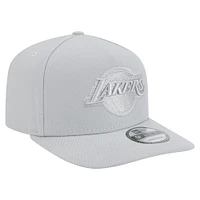 Men's New Era  Gray Los Angeles Lakers Colorpack A-Frame Pinch Front 9FIFTY Snapback Hat