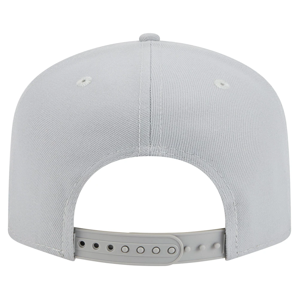 Men's New Era  Gray Los Angeles Lakers Colorpack A-Frame Pinch Front 9FIFTY Snapback Hat