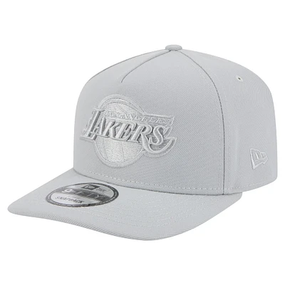 Men's New Era  Gray Los Angeles Lakers Colorpack A-Frame Pinch Front 9FIFTY Snapback Hat