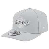 Men's New Era  Gray Los Angeles Lakers Colorpack A-Frame Pinch Front 9FIFTY Snapback Hat
