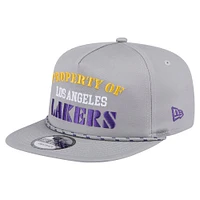 Men's New Era Gray Los Angeles Lakers Throwback Property Of Golfer Snapback Hat