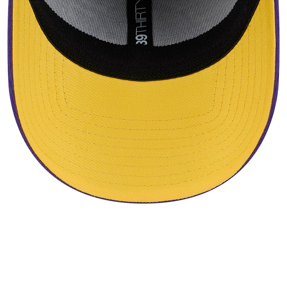 Men's New Era Heather Gray/Purple Los Angeles Lakers Two-Tone 39THIRTY Flex Hat