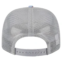 Men's New Era Light Blue/Gray Los Angeles Lakers Adventure Aloha Pattern 9SEVENTY Stretch-Snap Hat