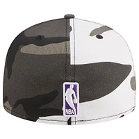 Casquette ajustée 59FIFTY camouflage New Era Los Angeles Lakers Snow Camo pour hommes