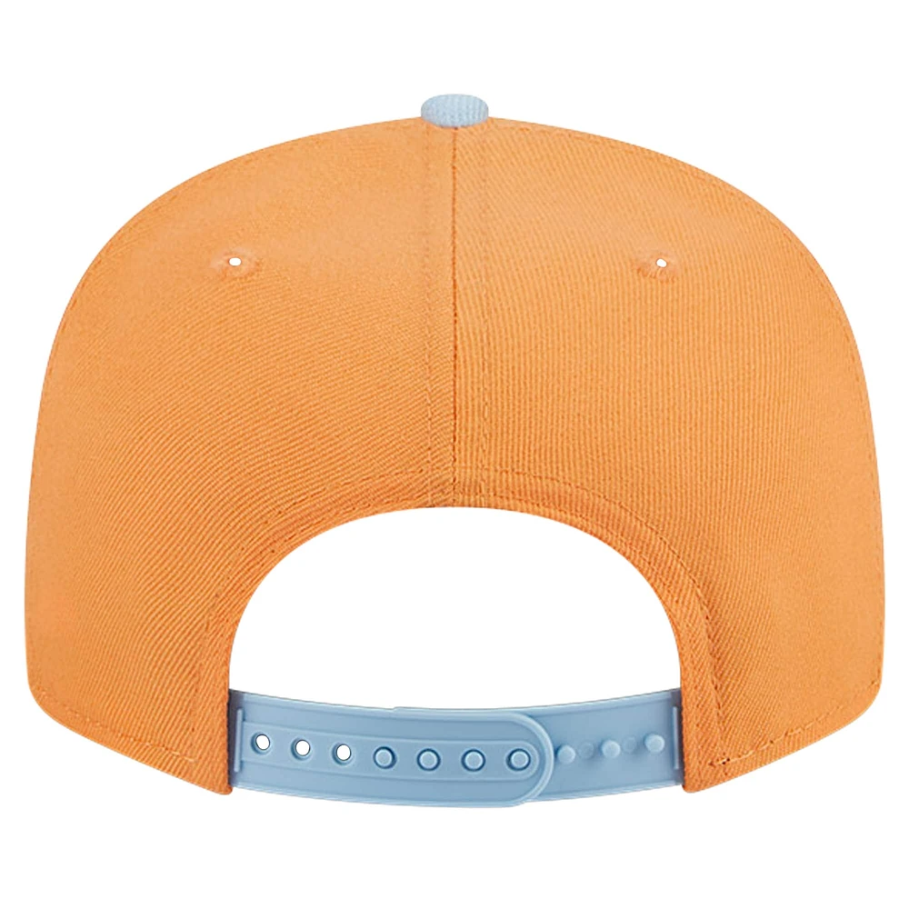 Men's New Era Orange/Light Blue Los Angeles Lakers 2-Tone Color Pack 9FIFTY Snapback Hat