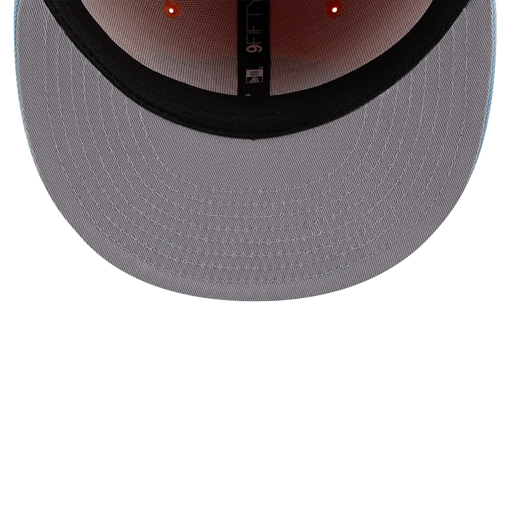 Men's New Era Orange/Light Blue Los Angeles Lakers 2-Tone Color Pack 9FIFTY Snapback Hat