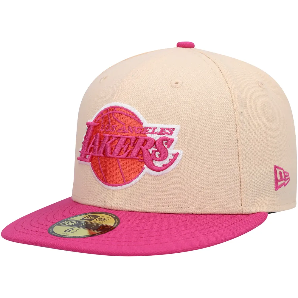 Men's New Era Orange/Pink Los Angeles Lakers Passion Mango 59FIFTY Fitted Hat