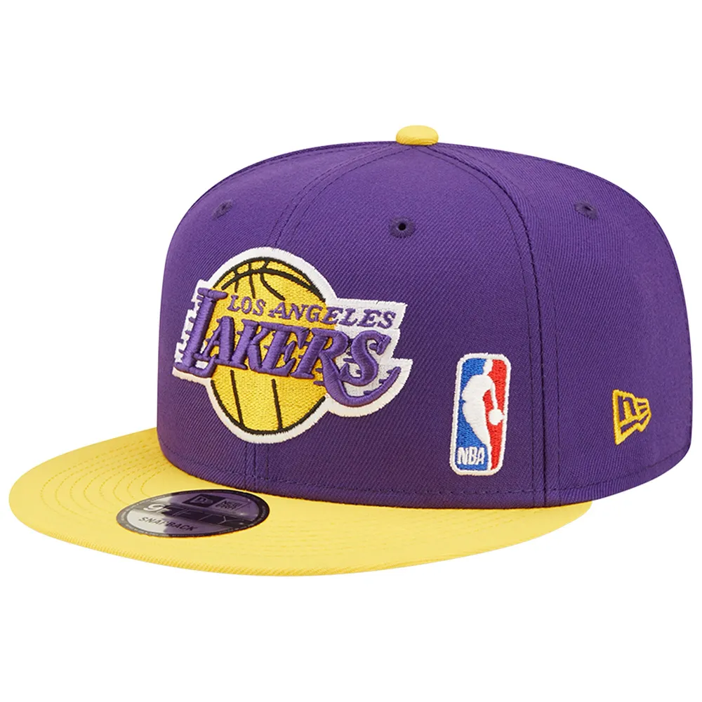 LOS ANGELES LAKERS STACKED LOGO WOOL SNAPBACK HAT (YELLOW)