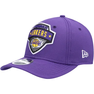 New Era 9FIFTY Los Angeles Lakers Foam Trucker Snapback Hat Purple