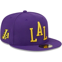 V107985 LAKERS NWC HO23 NBA Mens City Edition Alt 5950 HATMENFIC