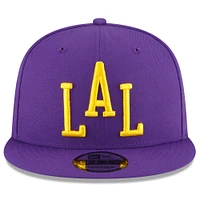 Men's New Era  Purple Los Angeles Lakers 2023/24 City Edition Alternate 9FIFTY Snapback Adjustable Hat