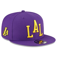 Casquette réglable Alternate 9FIFTY Snapback violet Los Angeles Lakers 2023/24 City Edition New Era pour homme