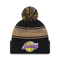 Men's New Era Purple Los Angeles Lakers Chilled Cuffed Knit - Hat with Pom