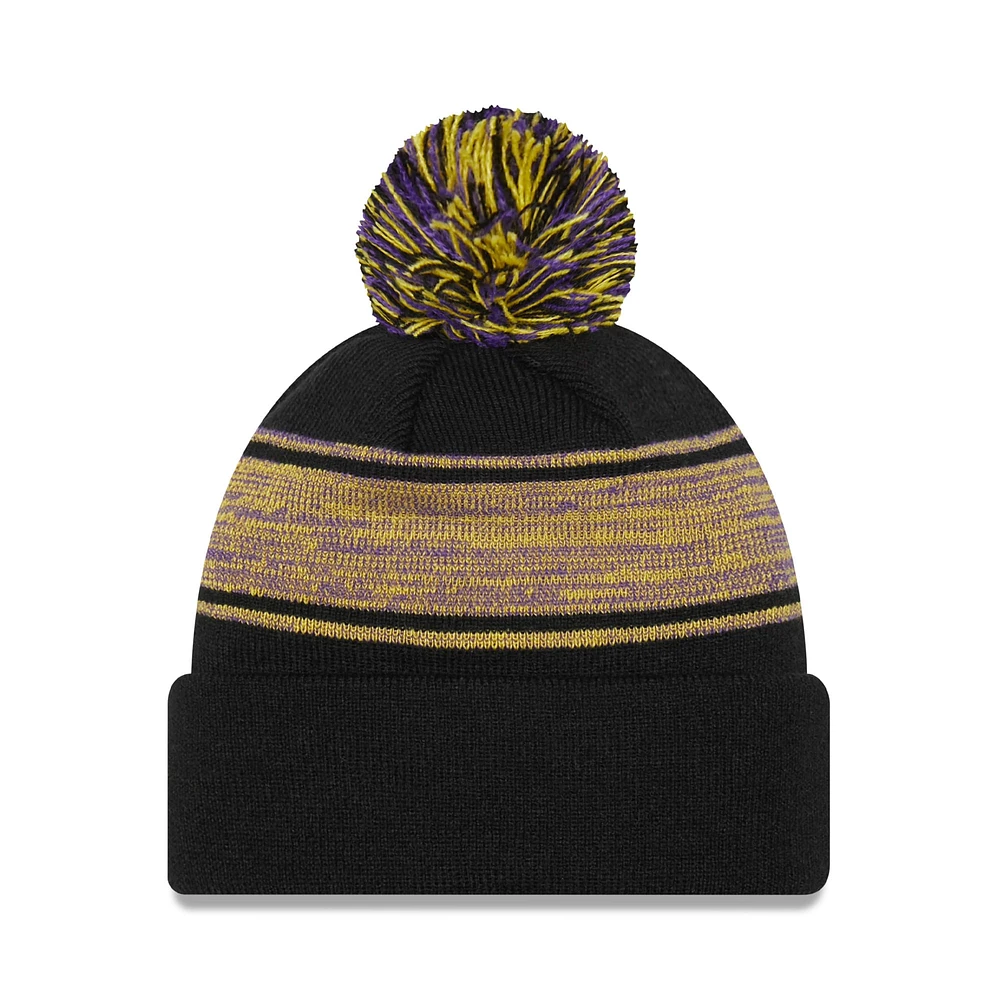 Tricot à revers Chilled Los Angeles Lakers New Era violet pour hommes - Bonnet avec pompon