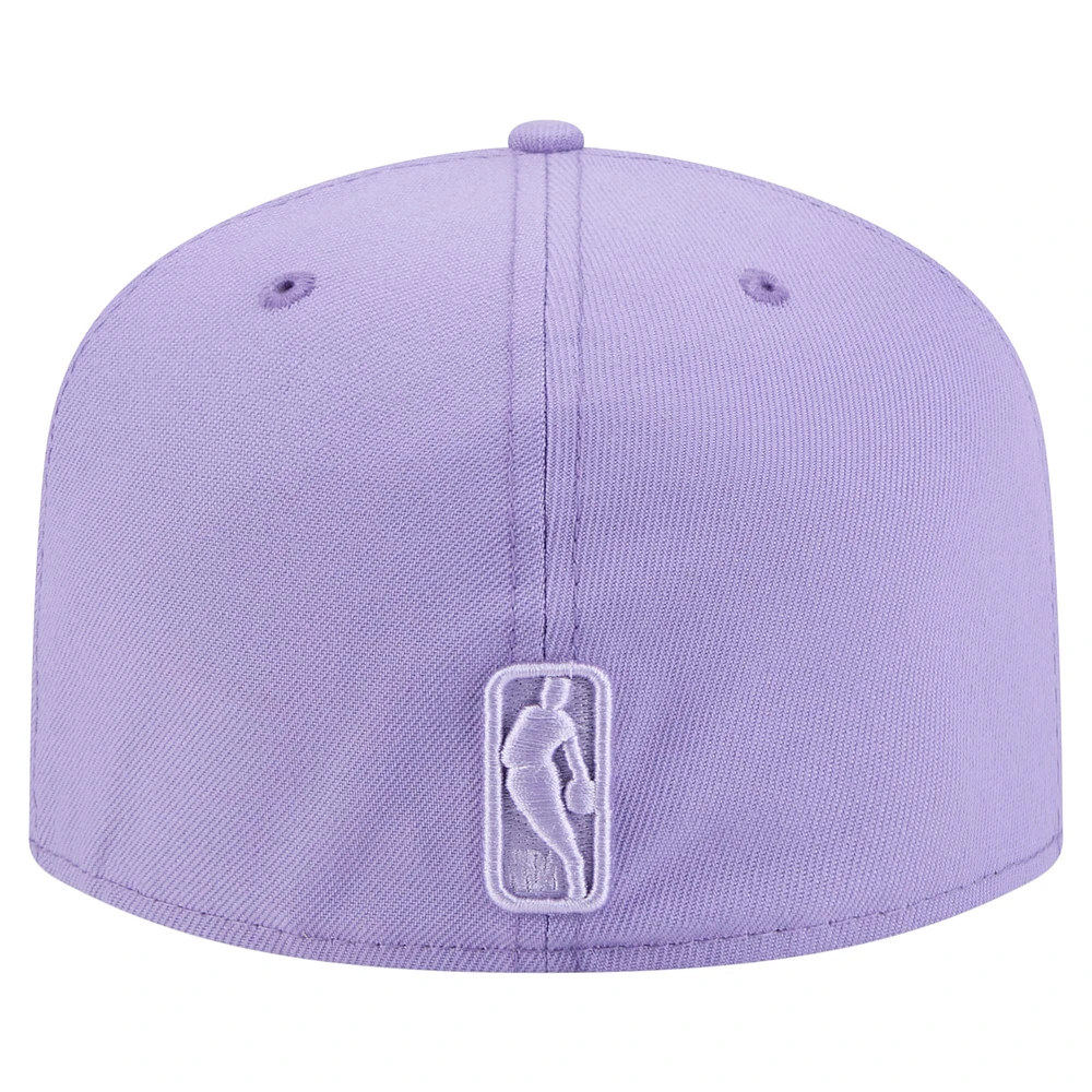 Men's New Era  Purple Los Angeles Lakers Colorpack A-Frame Pinch Front 59FIFTY Fitted Hat