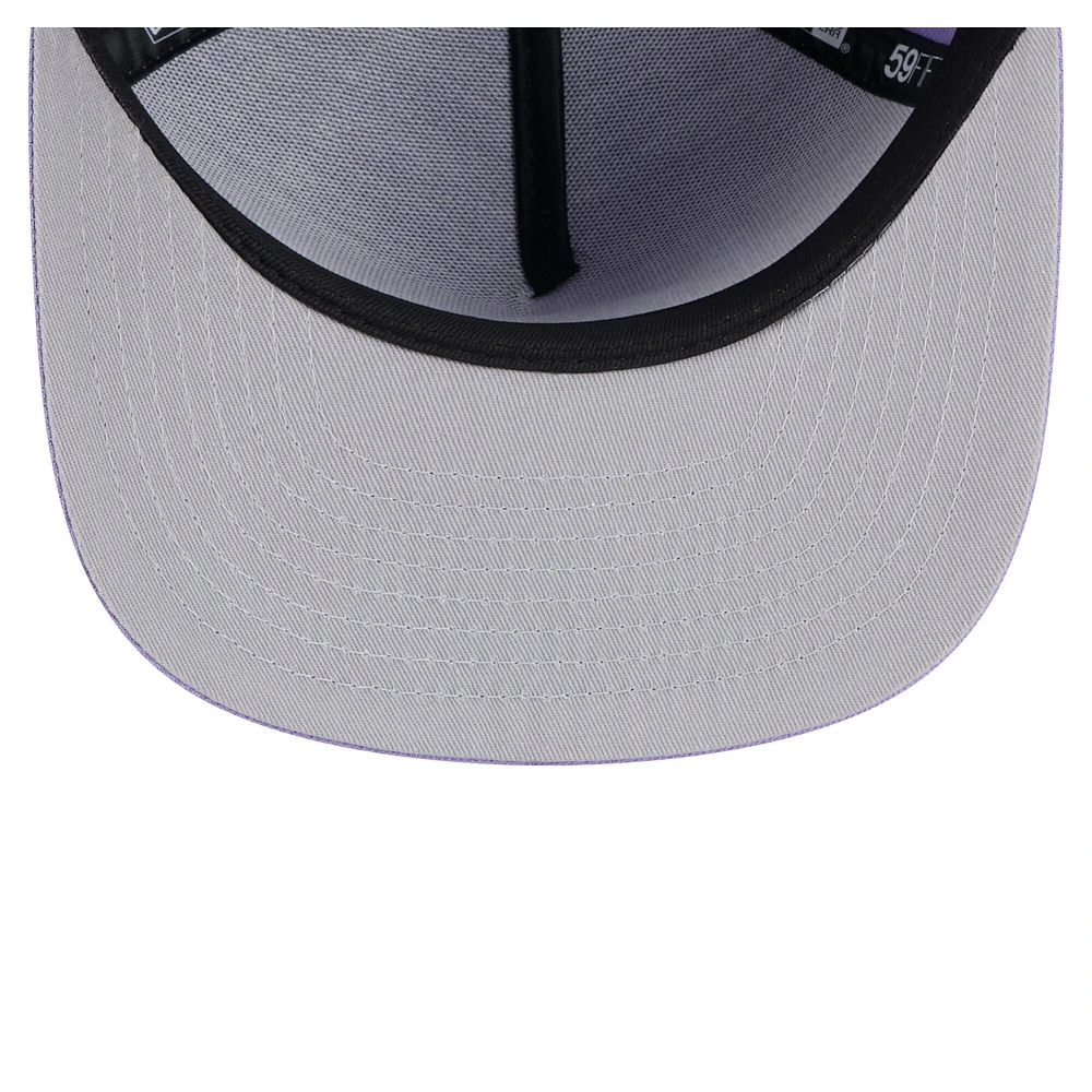 Men's New Era  Purple Los Angeles Lakers Colorpack A-Frame Pinch Front 59FIFTY Fitted Hat