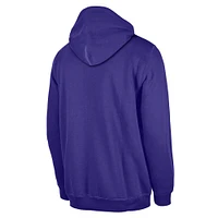 Sweat à capuche en velours côtelé violet Los Angeles Lakers New Era pour homme