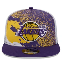 Casquette Snapback 9FIFTY New Era pourpre des Los Angeles Lakers Court Sport Speckle pour hommes