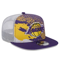 Casquette Snapback 9FIFTY New Era pourpre des Los Angeles Lakers Court Sport Speckle pour hommes