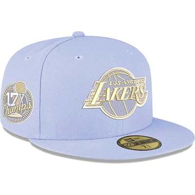 Casquette ajustée 59FIFTY pour homme de la collection printemps-été Los Angeles Lakers New Era violette