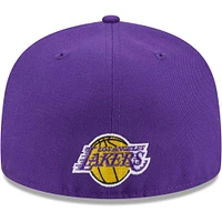 Casquette ajustée 59FIFTY violette avec logo creux des Los Angeles Lakers Game Day Mashup New Era pour hommes