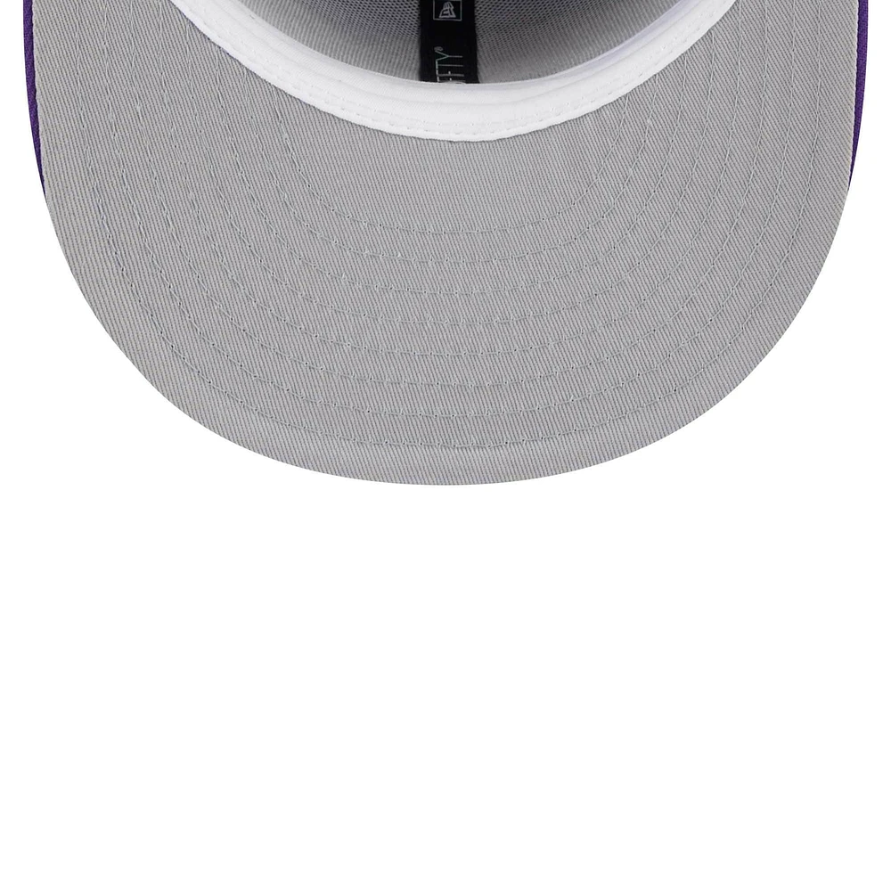 Men's New Era  Purple Los Angeles Lakers Game Day Hollow Logo Mashup 59FIFTY Fitted Hat