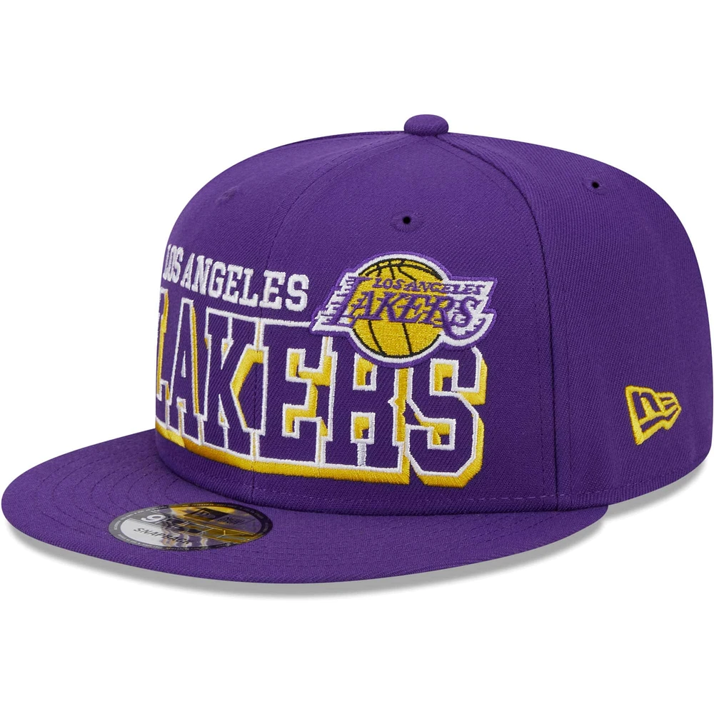 Casquette Snapback 9FIFTY violette des Los Angeles Lakers Gameday New Era pour homme