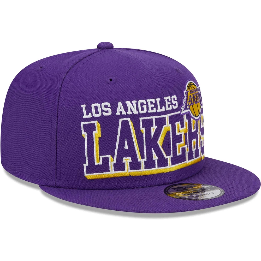 Casquette Snapback 9FIFTY violette des Los Angeles Lakers Gameday New Era pour homme