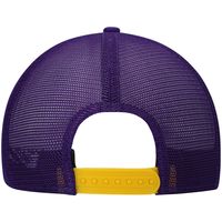 Men's New Era Purple Los Angeles Lakers Hazy Trucker 9FIFTY Snapback Hat