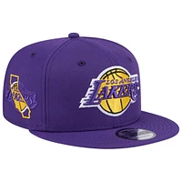 Men's New Era Purple Los Angeles Lakers Injection State Outline 9FIFTY Snapback Hat