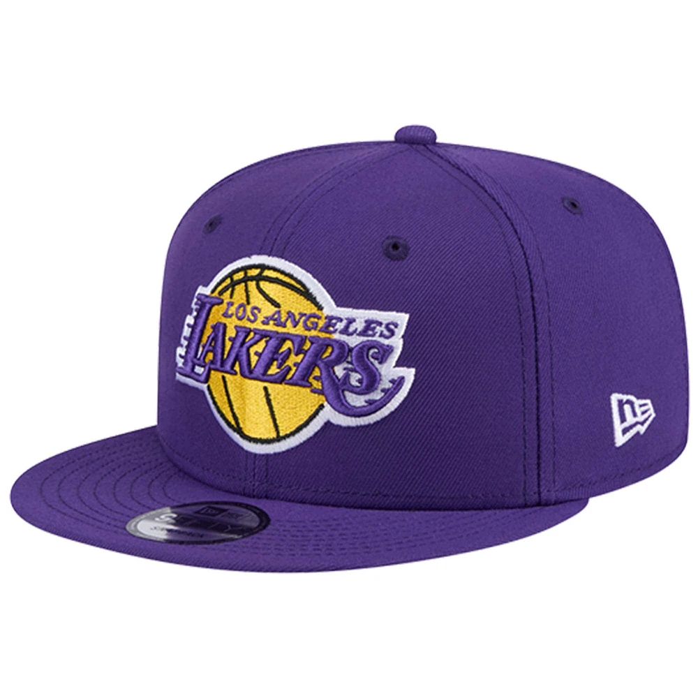 Men's New Era Purple Los Angeles Lakers Injection State Outline 9FIFTY Snapback Hat