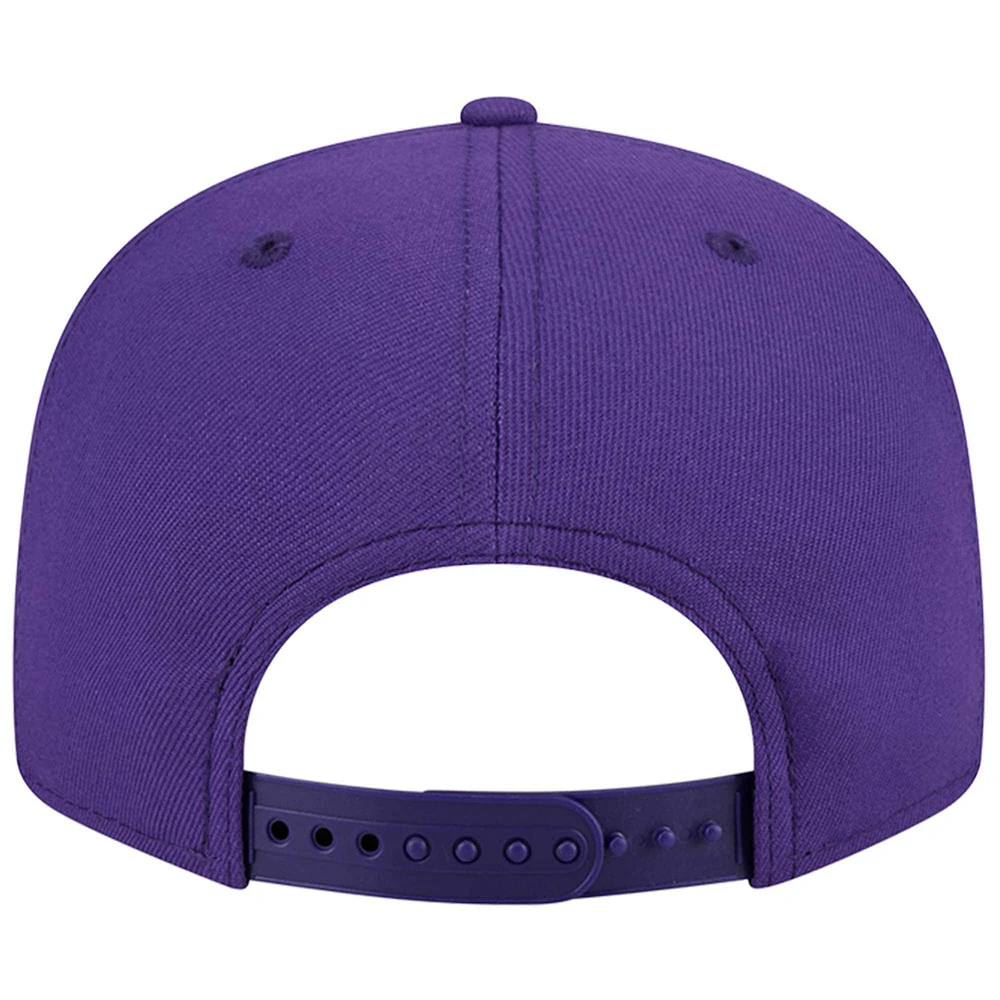 Men's New Era Purple Los Angeles Lakers Injection State Outline 9FIFTY Snapback Hat