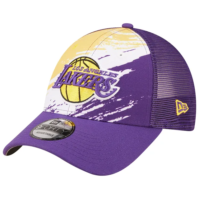 New Era 9FIFTY Los Angeles Lakers Foam Trucker Snapback Hat Purple