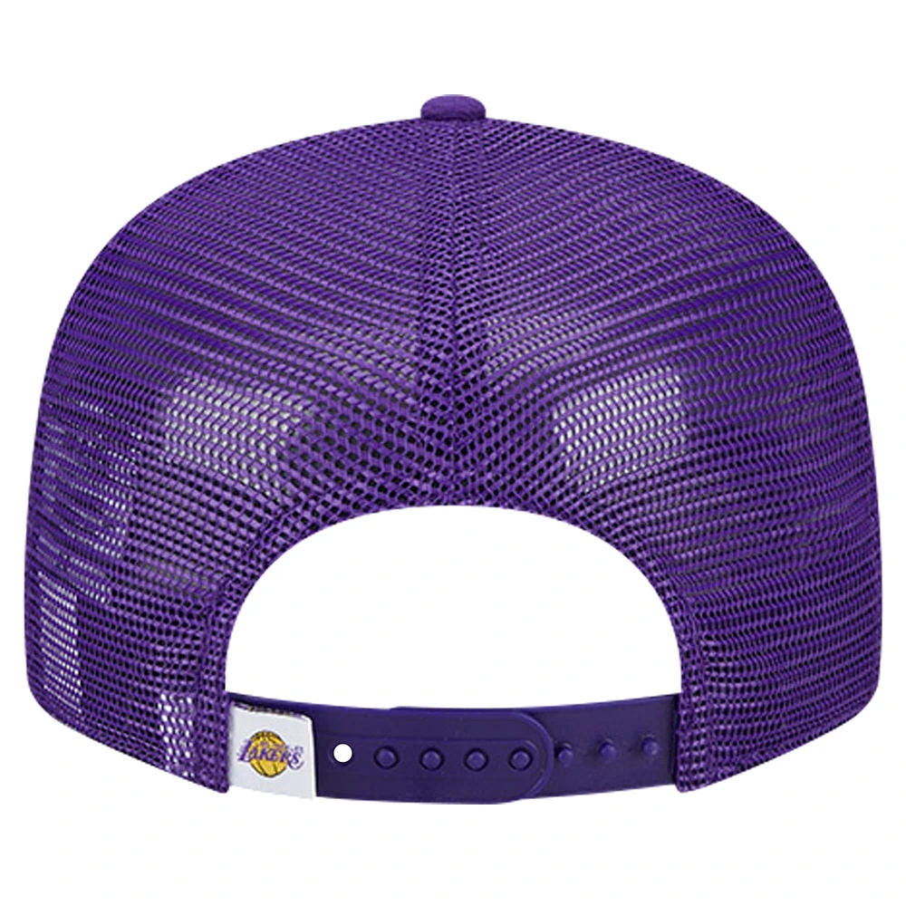 Men's New Era Purple Los Angeles Lakers Meshback 9FIFTY Snapback Hat