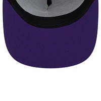 Casquette Snapback de camionneur A-Frame 9FIFTY Purple Los Angeles Lakers Puff Print Team Code New Era pour hommes