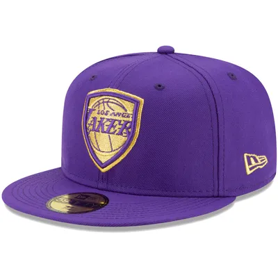 Los Angeles Lakers New Era Shield 59FIFTY Fitted Hat - Purple