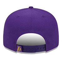 Men's New Era Purple Los Angeles Lakers Side Logo 9FIFTY Snapback Hat