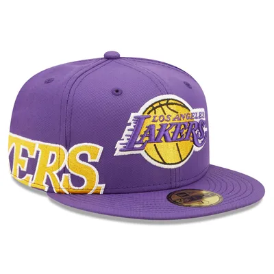 Casquette ajustée pour homme New Era Los Angeles Lakers Side Split 59FIFTY - Violet