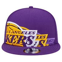 Casquette snapback violette Los Angeles Lakers Sport Night Team Shadow 9FIFTY de New Era pour homme