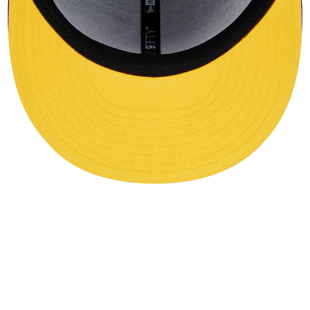 Casquette snapback violette Los Angeles Lakers Sport Night Team Shadow 9FIFTY de New Era pour homme