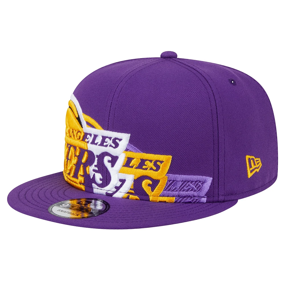 Casquette snapback violette Los Angeles Lakers Sport Night Team Shadow 9FIFTY de New Era pour homme