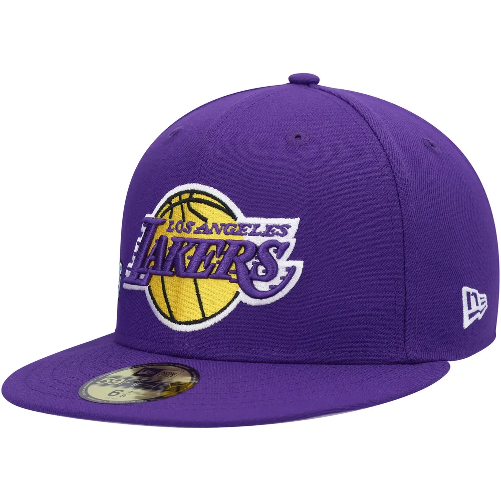 Men's New Era Purple Los Angeles Lakers Stateview 59FIFTY Fitted Hat