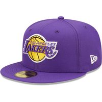 Men's New Era Purple Los Angeles Lakers The 17X NBA Finals Champions Pop Sweat 59FIFTY - Fitted Hat