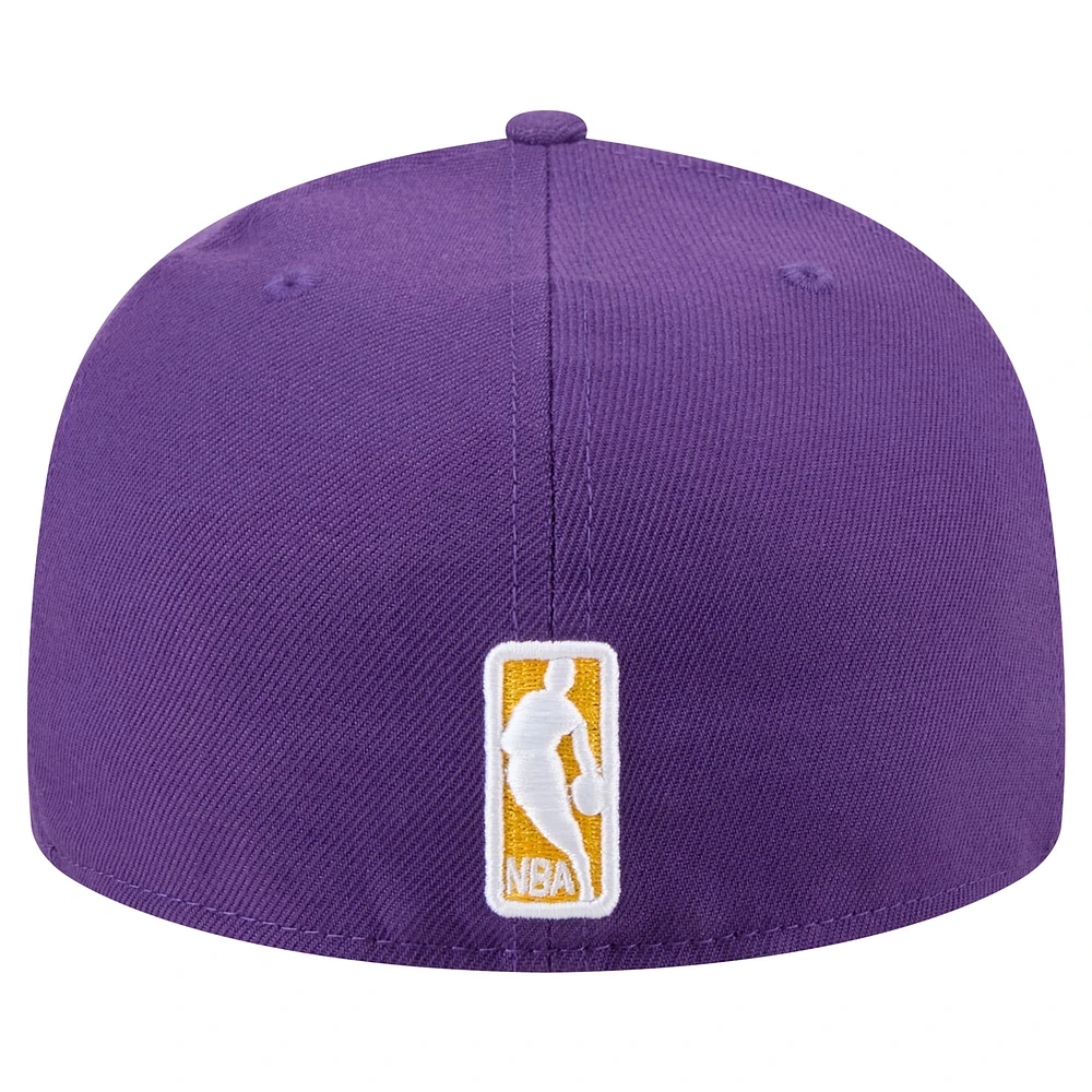 Casquette ajustée 59FIFTY pour homme New Era Los Angeles Lakers Throwback Purple