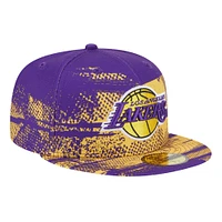 Men's New Era Purple Los Angeles Lakers Tip-Off 59FIFTY Fitted Hat