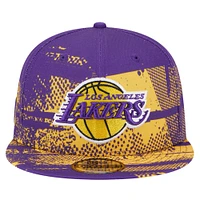 Men's New Era Purple Los Angeles Lakers Tip-Off 9FIFTY Snapback Hat