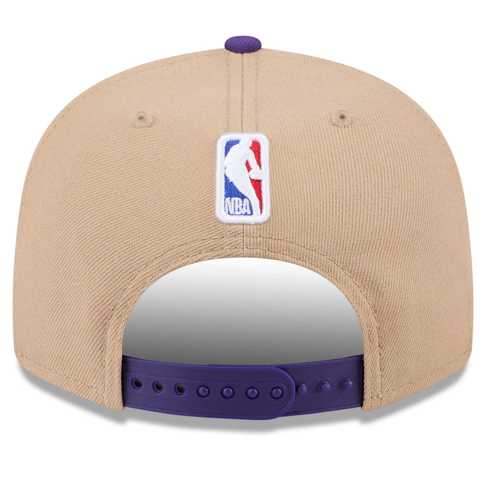 Casquette Snapback 9FIFTY NBA Draft 2024 NBA Los Angeles Lakers New Era marron/violet pour homme