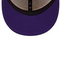 Casquette Snapback 9FIFTY Los Angeles Lakers Throwback Gradient Tech Font New Era pour hommes, blanc/violet