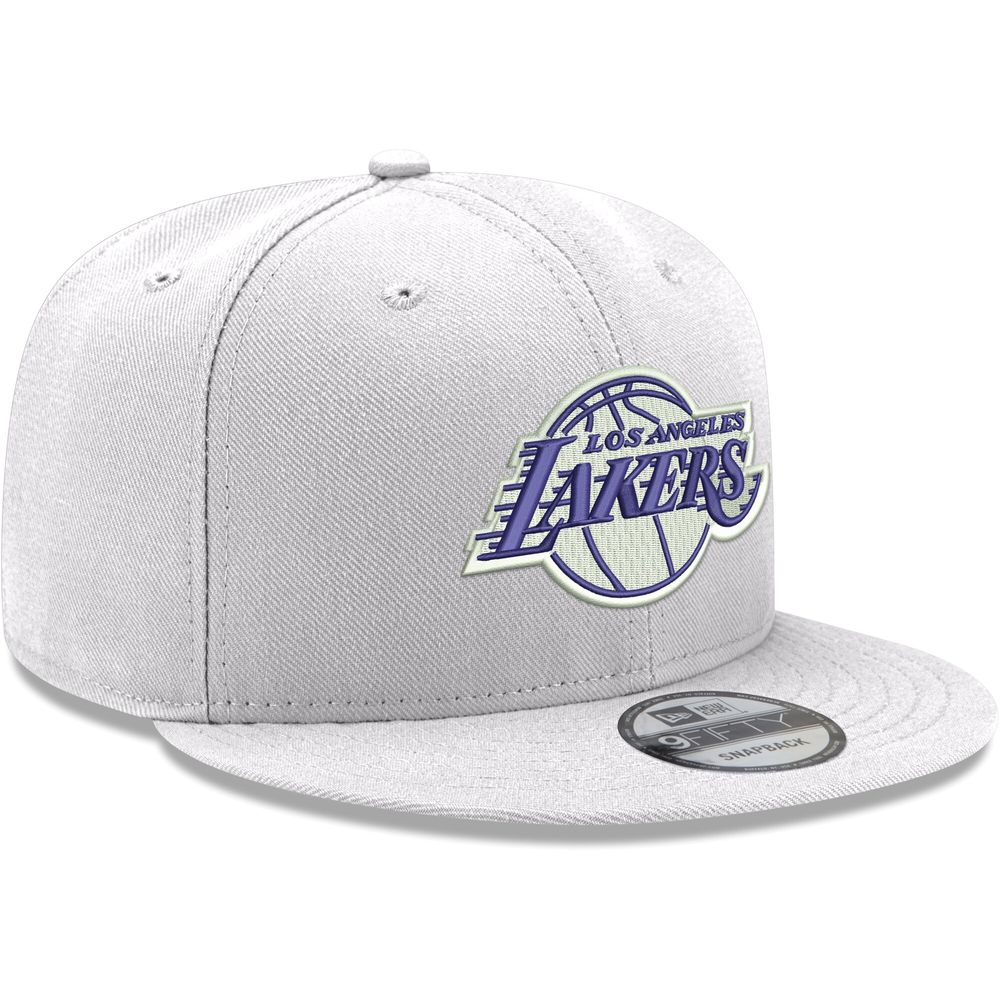 New Era Men's New Era White Los Angeles Lakers Team Color 9FIFTY - Snapback  Hat